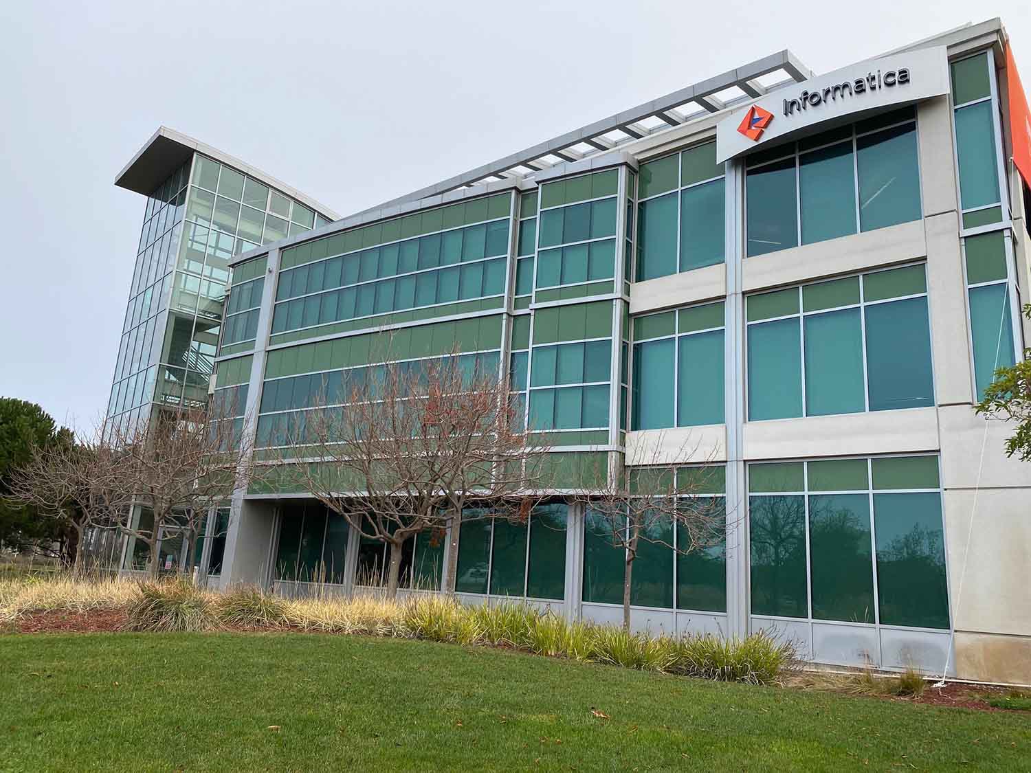 Commercial 3M Prestige Exterior Window Film Project: Informatica, Redwood City, CA, installed by ClimatePro.