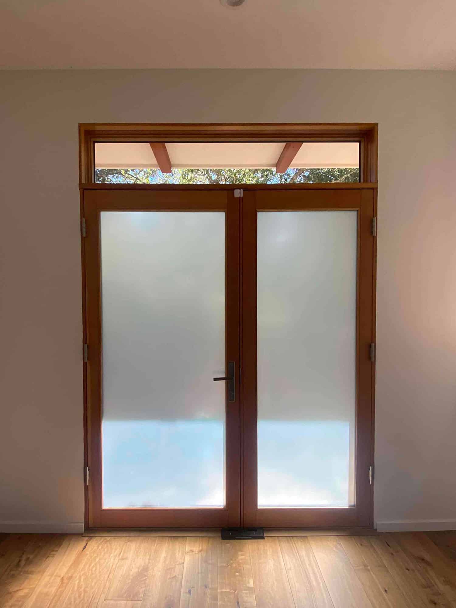 ClimatePro Installed 3M Fasara Frosted Film on this Fairfax, CA home.