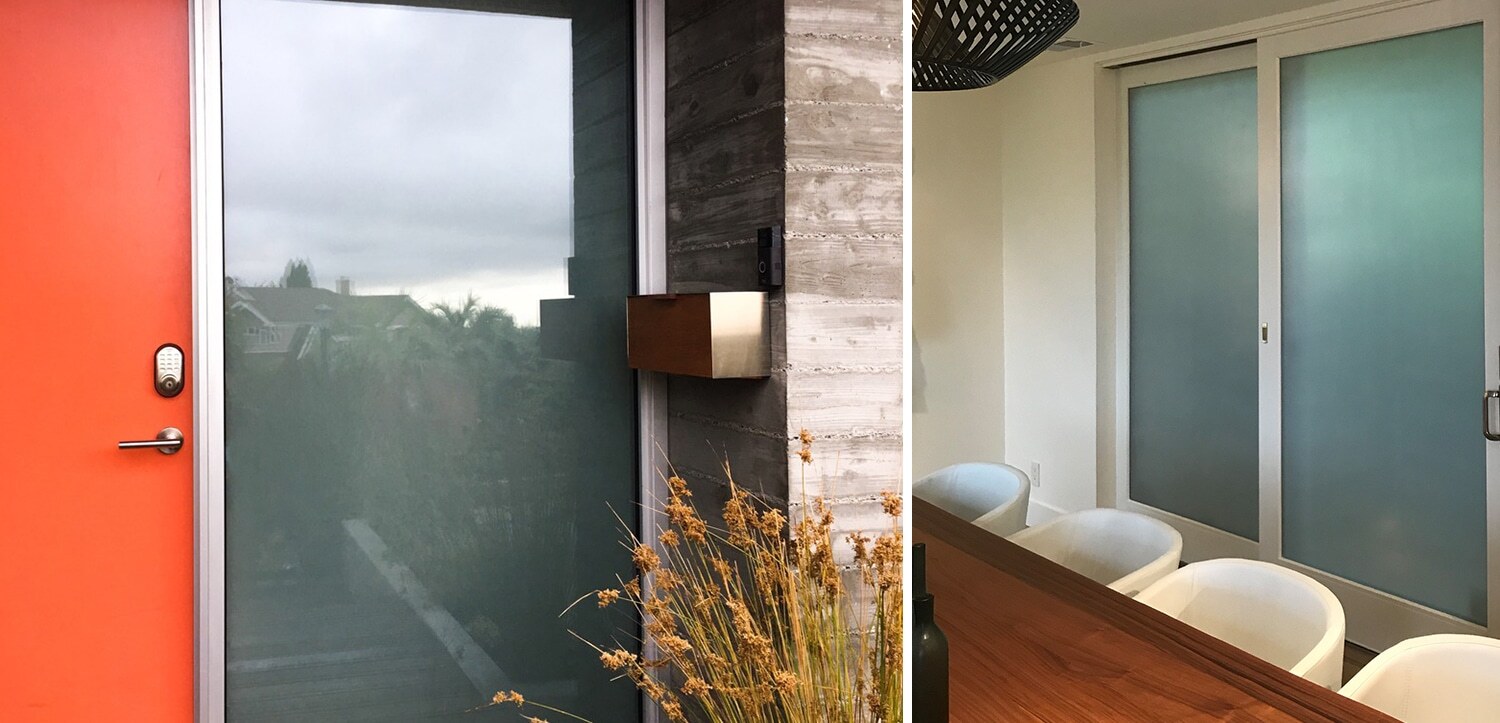 Privacy window film can give you peace of mind. Installed by ClimatePro.