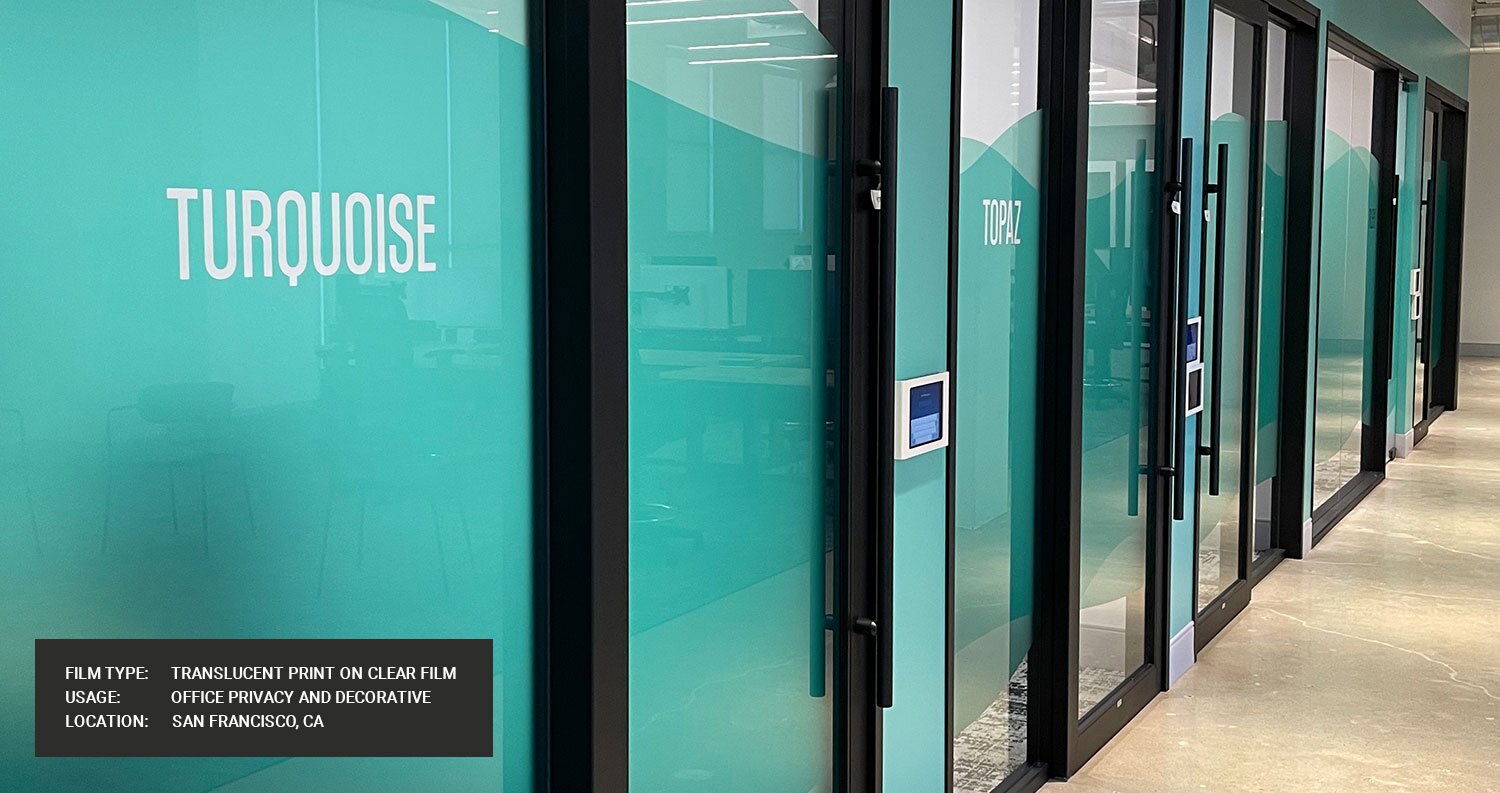 Decorative window tint can dramatically enhance your workspace and brand.