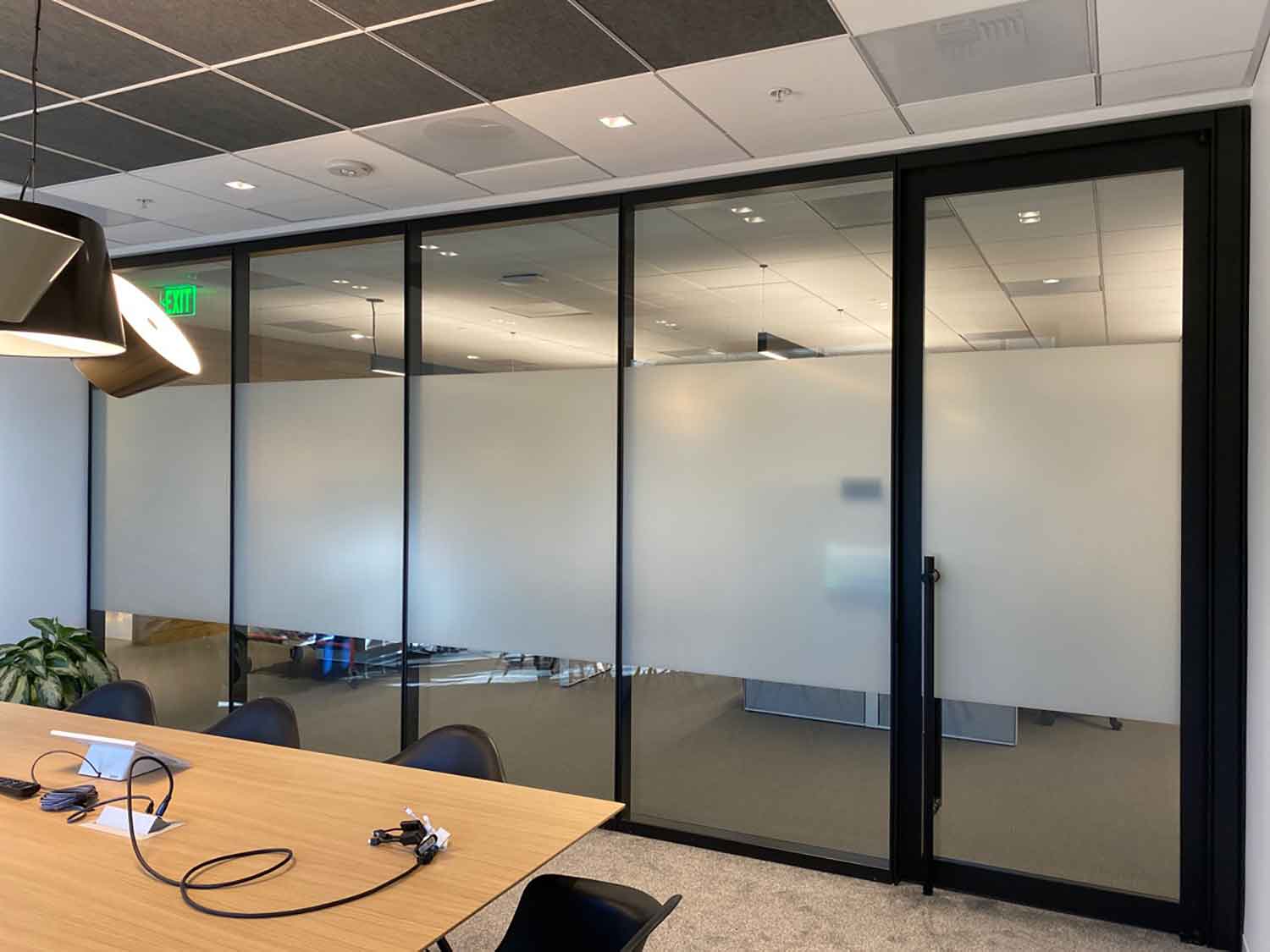 The ClimatePro team installed a band of 3M privacy window tint to this office in Novato, CA.