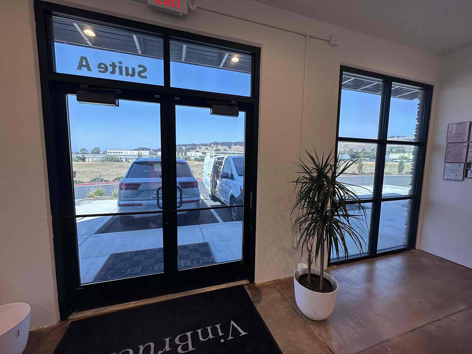 Window Film for Storefront Windows in Napa, CA, installed by ClimatePro.