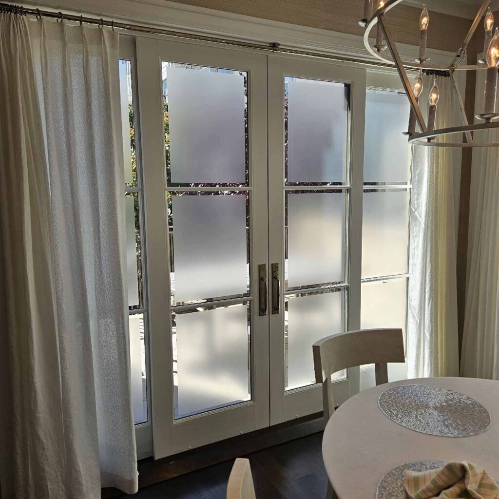 3M Frosted Window Film Creates Privacy for a San Francisco Home. Installed by ClimatePro.