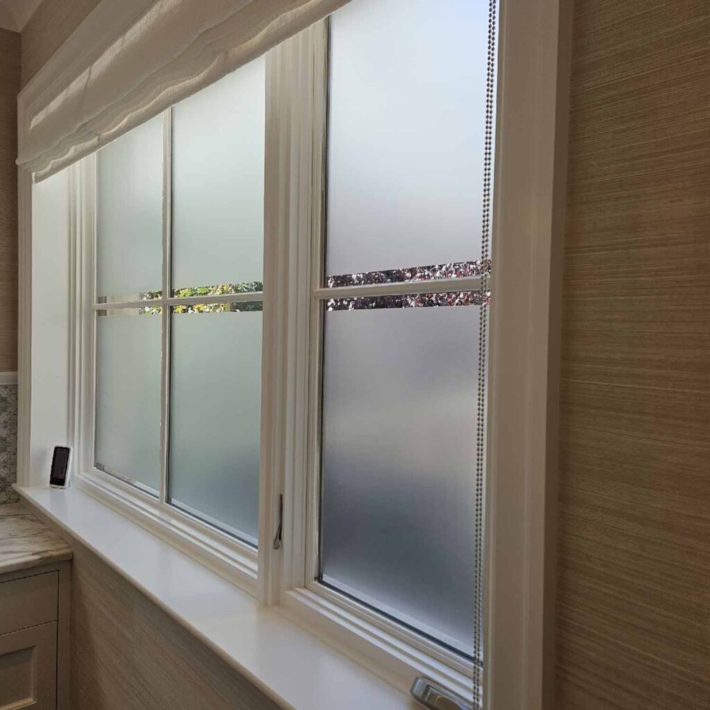3M Frosted Window Film Creates Privacy for a San Francisco Home. Installed by ClimatePro.