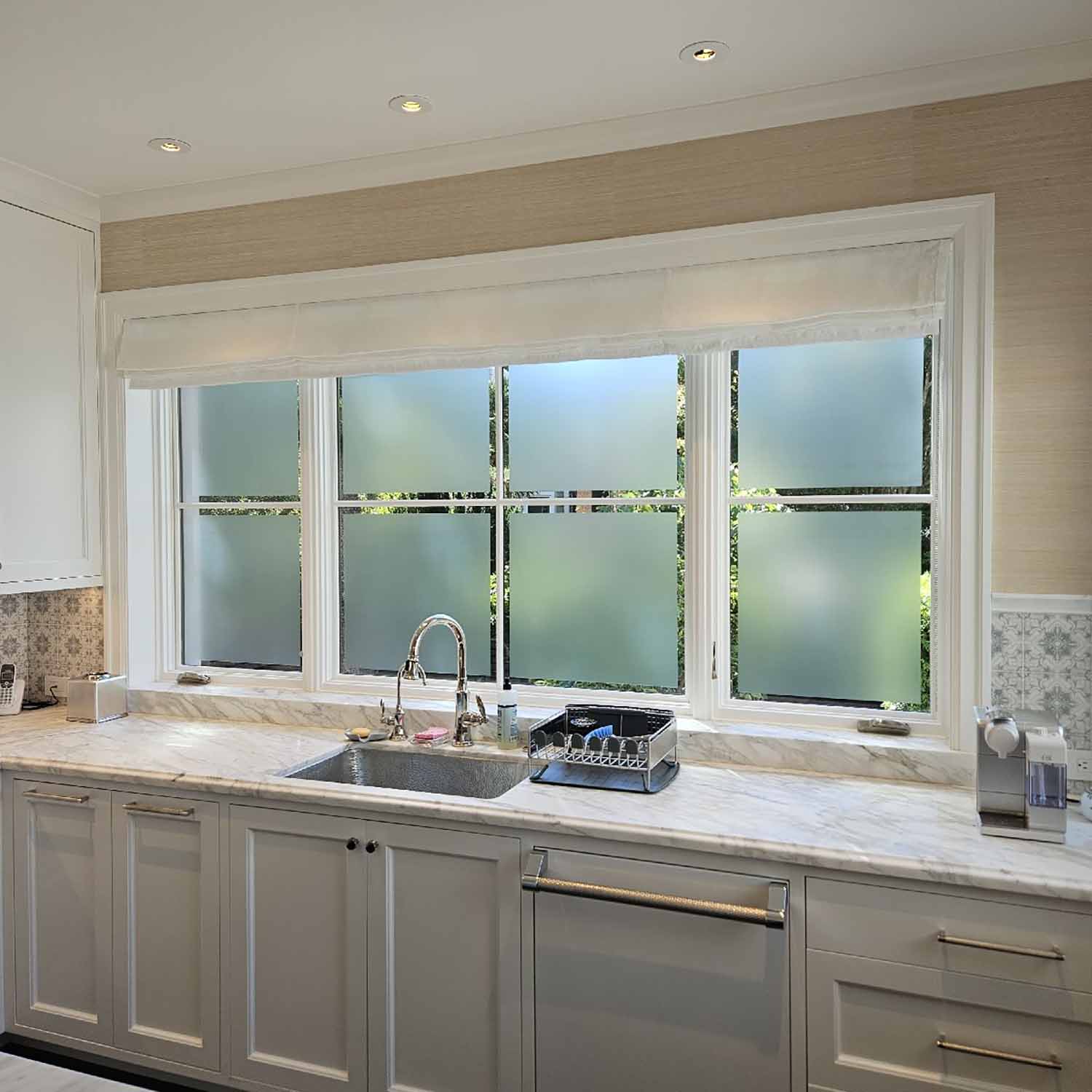 3M Frosted Window Film Creates Privacy for a San Francisco Home. Installed by ClimatePro.