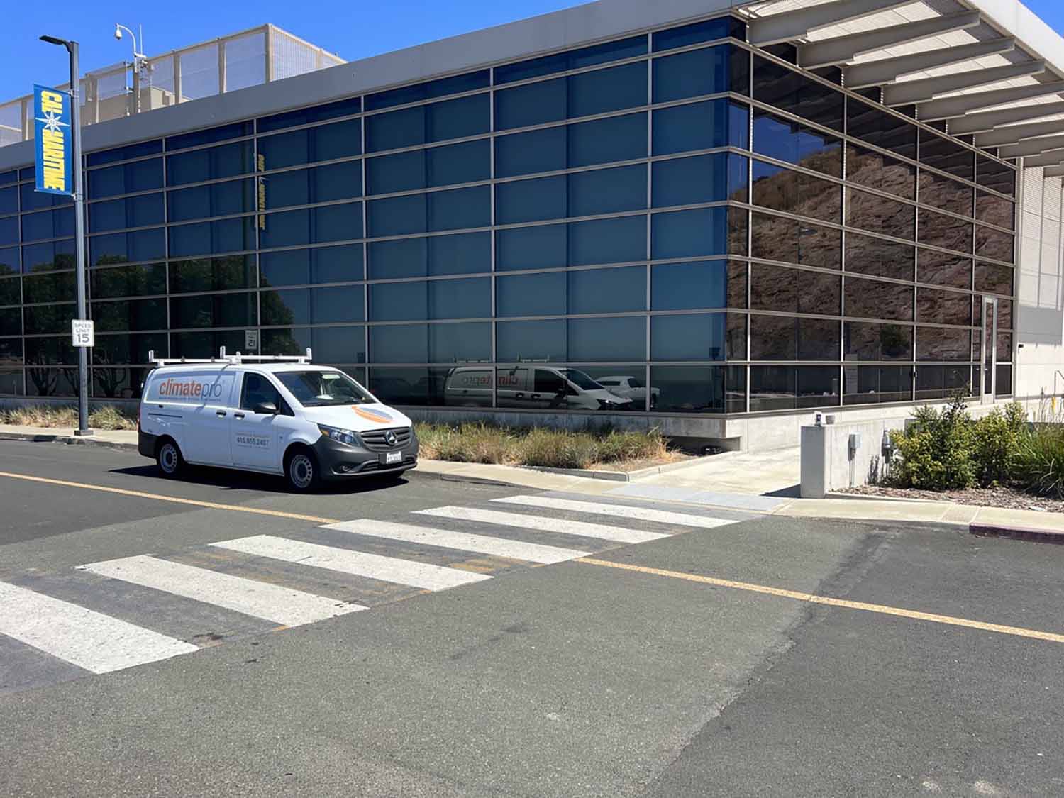 ClimatePro-installed 3M Sun Control Window Film on a large office building in Vallejo, CA.